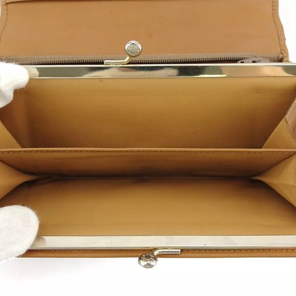 CELINE Long Wallet Macadam Beige PVC ?~ Leather Authentic Used - Picture 5 of 9